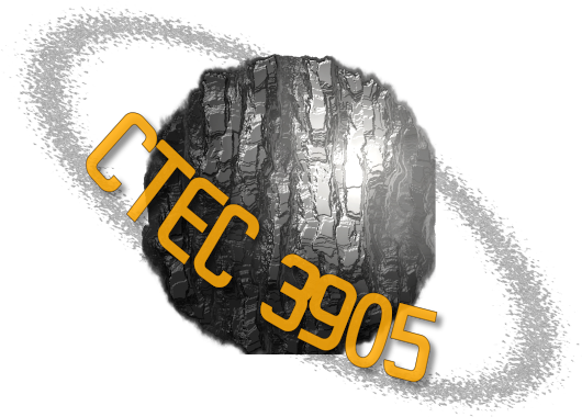 The CTEC3905 logo is a rocky planetoid